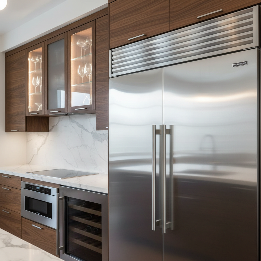 High-end kitchen appliances close-up